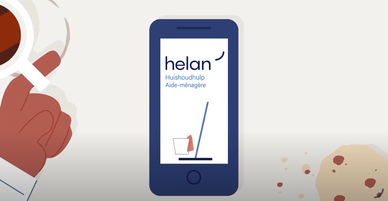 l'application Helan Aide-ménagère illustrée